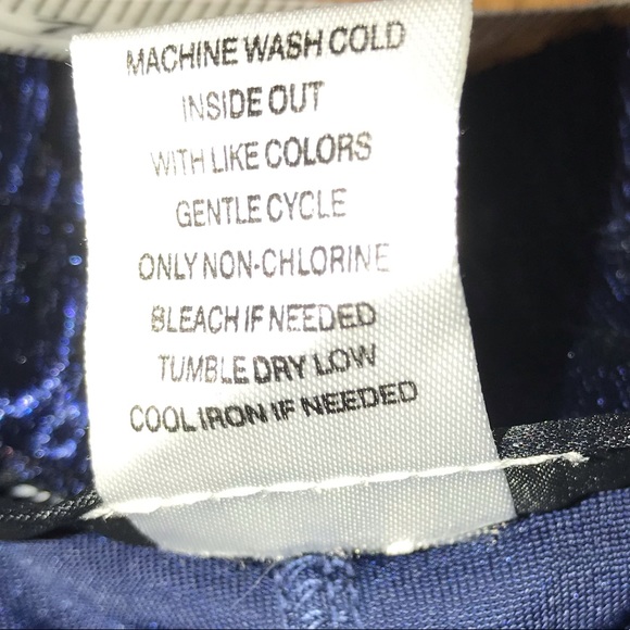 Midnight Blue Crushed Velvet Pants - Picture 7 of 8